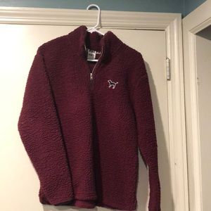women’s sherpa boyfriend quarter zip